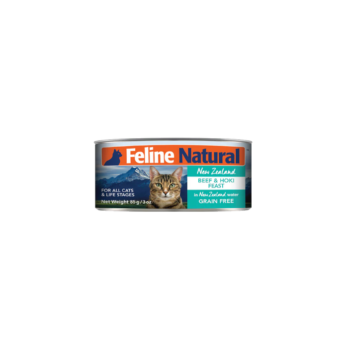 Feline Natural Grain Free Cat Can Food Beef & Hoki