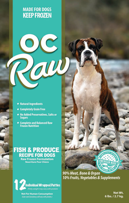 Patties Frozen Dog Food Fish & Produce