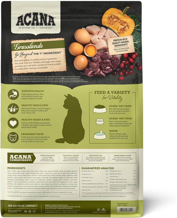 Acana Highest Protein Grain Free Cat Dry Food Grassland