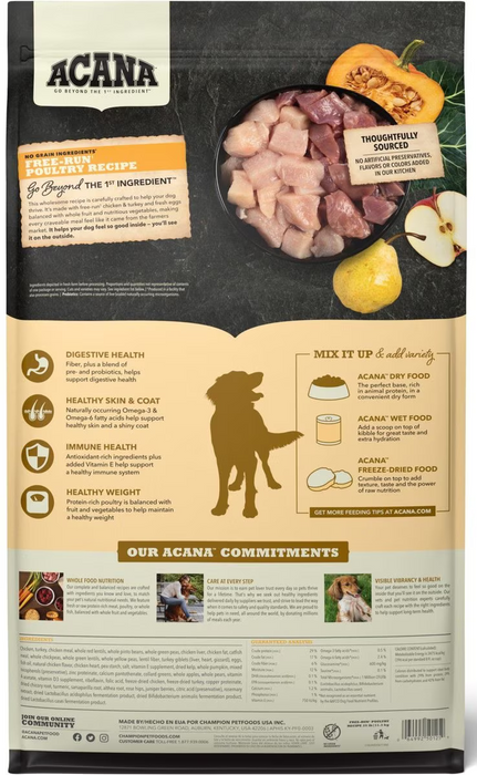 Acana 60% Grain Free Dog Dry Food Free-Run Poultry