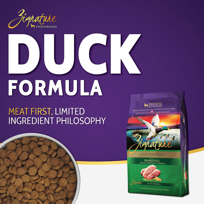 Zignature Grain Free Dog Dry Food Limited Ingredient Duck