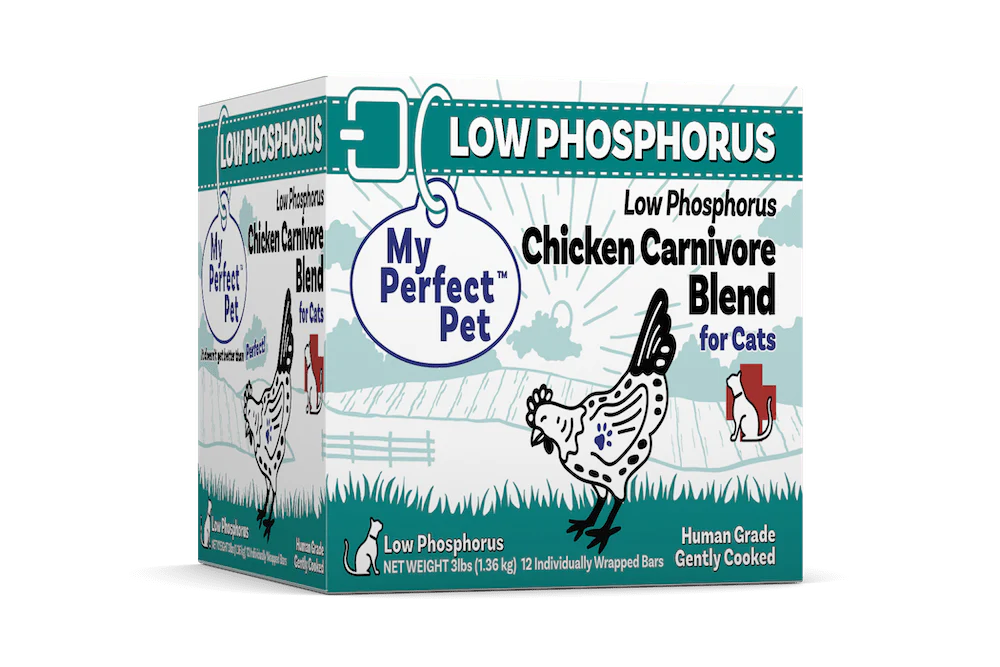 My Perfect Pet Cat Frozen Gently Cooked Food Low Phosphorous Chicken Carnivore Blend