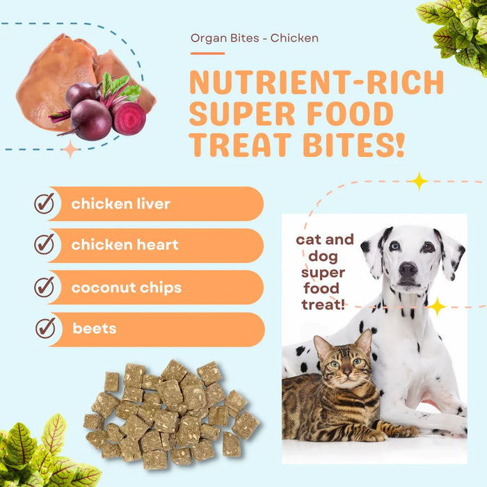Coco Therapy Organ Bites Dog Treats Chicken & Beet