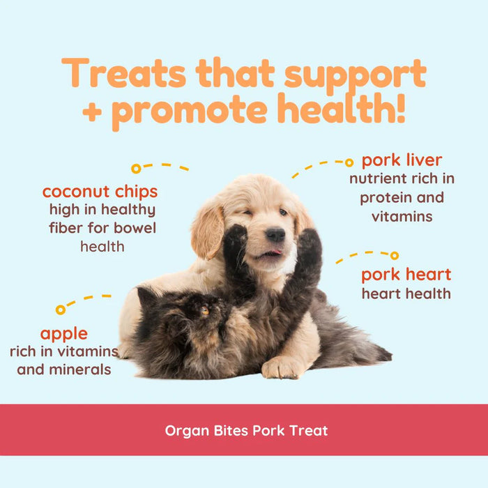 Coco Therapy Organ Bites Dog Treats Pork & Apples