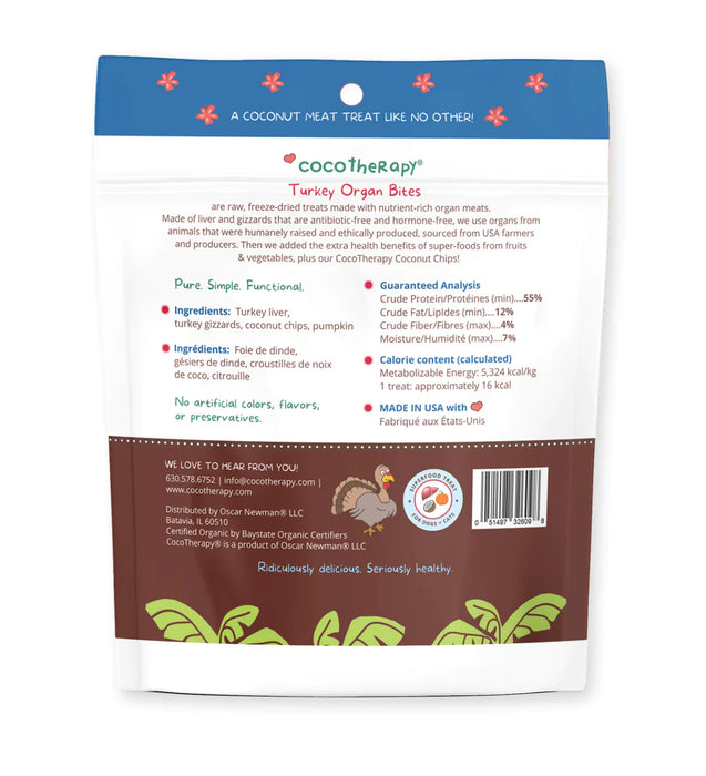 Coco Therapy Organ Bites Dog Treats Turkey & Pumpkin