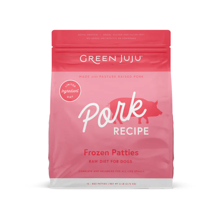 Green Juju Dog Frozen Raw Food Pork