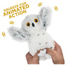 Plush Squeaker Animated Snow Owl 9.5"