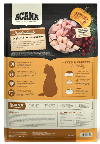 Acana Highest Protein Grain Free Cat Dry Food Meadowland