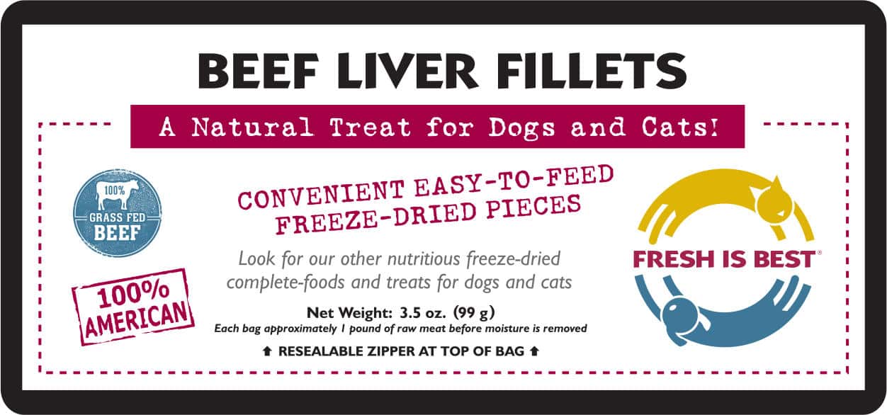 Fresh is Best Treats, Beef, Liver Fillets, 3.5oz