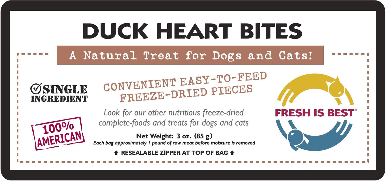 Fresh is Best Treats, Duck, Heart Bites