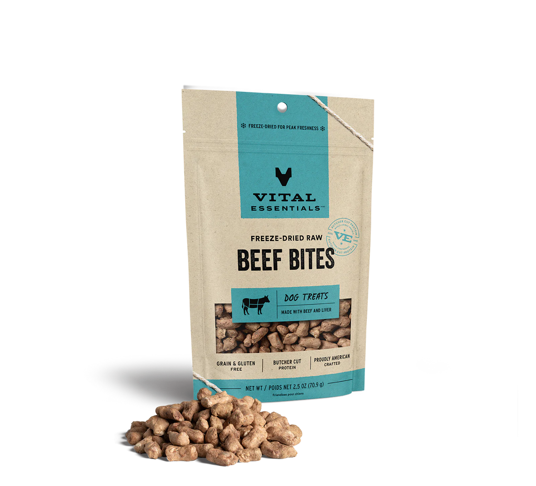 Vital Essentials Dog Treat Beef Bites