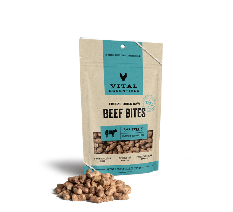Vital Essentials Dog Treat Beef Bites