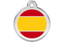 Red Dingo Enamel Pet ID Tag Spanish Flag (1ES), Small