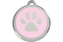 Red Dingo Enamel Pet ID Tag Pawprint (1PP), Medium