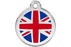 Red Dingo Enamel Pet ID Tag UK Flag (1UK), Small