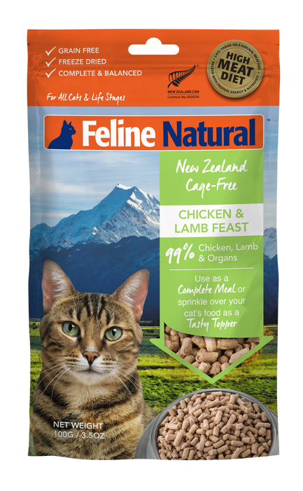 Feline Natural Cat Freeze Dried Food Chicken & Lamb Topper