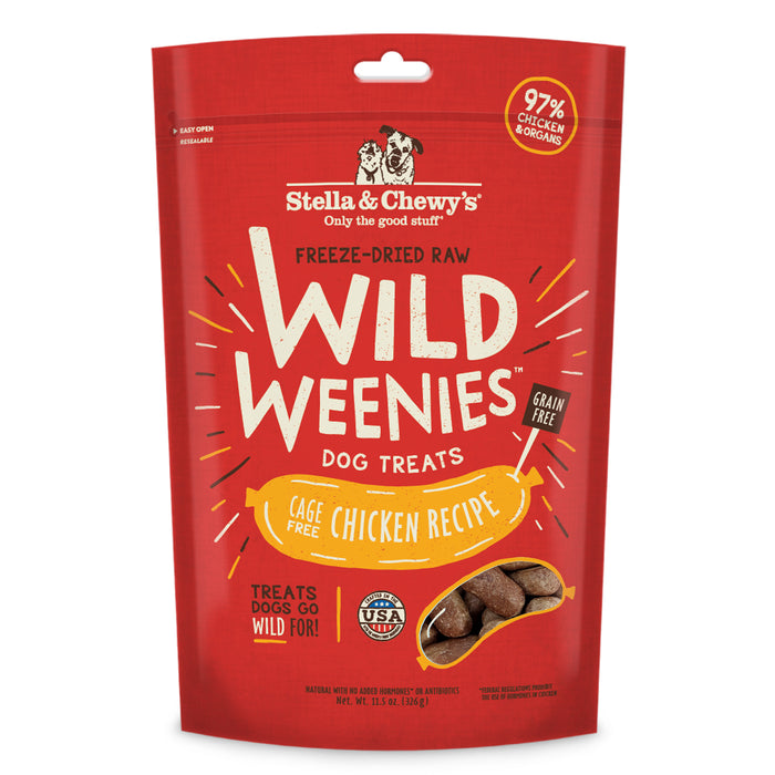 Stella & Chewy's Dog Treats Freeze Dried Wild Weenies Chicken Recipe