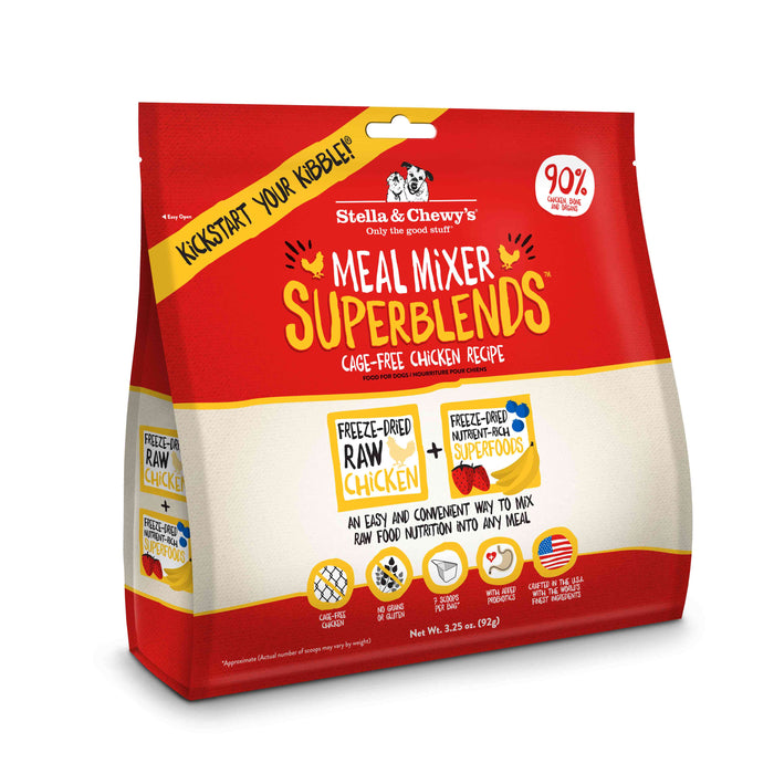 Stella & Chewy's Superblend Dog Freeze Dried Food Meal Mixer Cage-Free Chicken