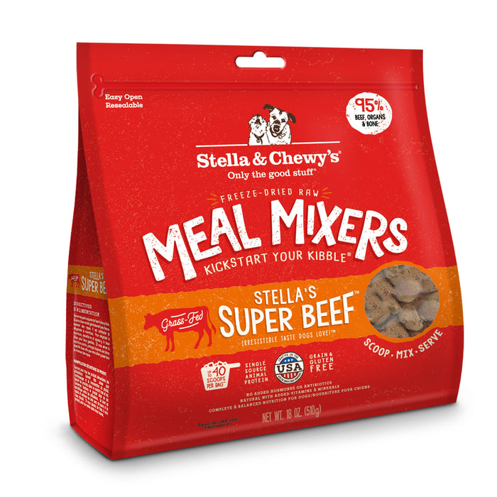 Stella & Chewy's Dog Freeze Dried Food Mixer Super Beef, 35oz