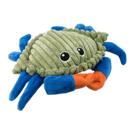 Tall Tails Dog Toy Plush Squeaker Blue Crab 9"