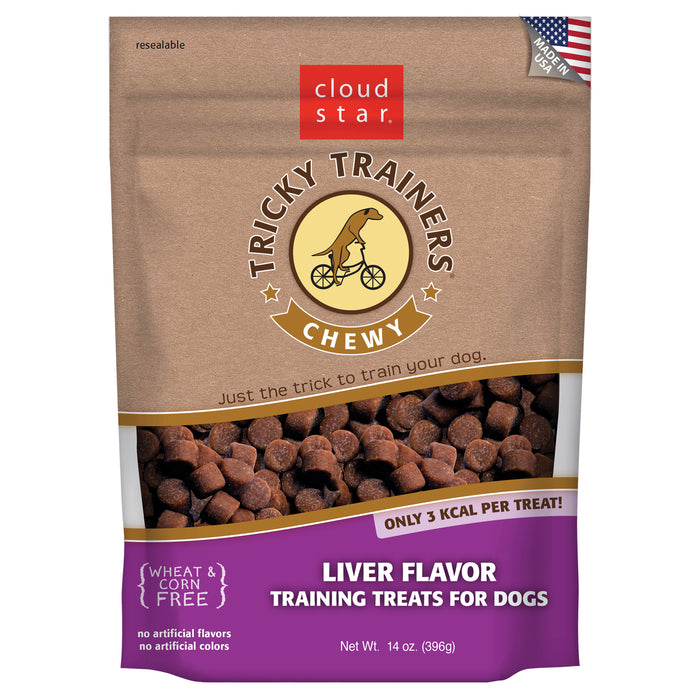 Cloud Star Tricky Trainers Chewy Dog Treats Liver
