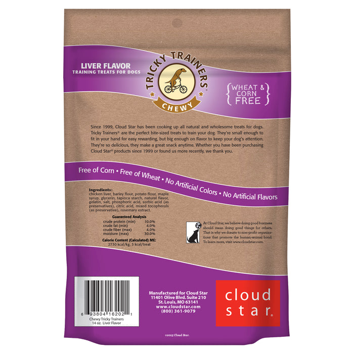 Cloud Star Tricky Trainers Chewy Dog Treats Liver