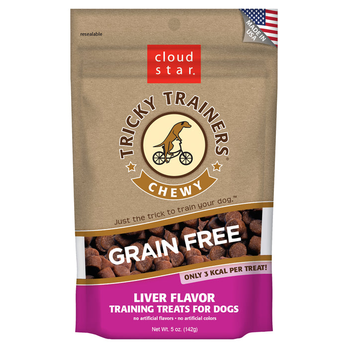 Cloud Star Tricky Trainers Chewy Dog Grain Free Treats Liver