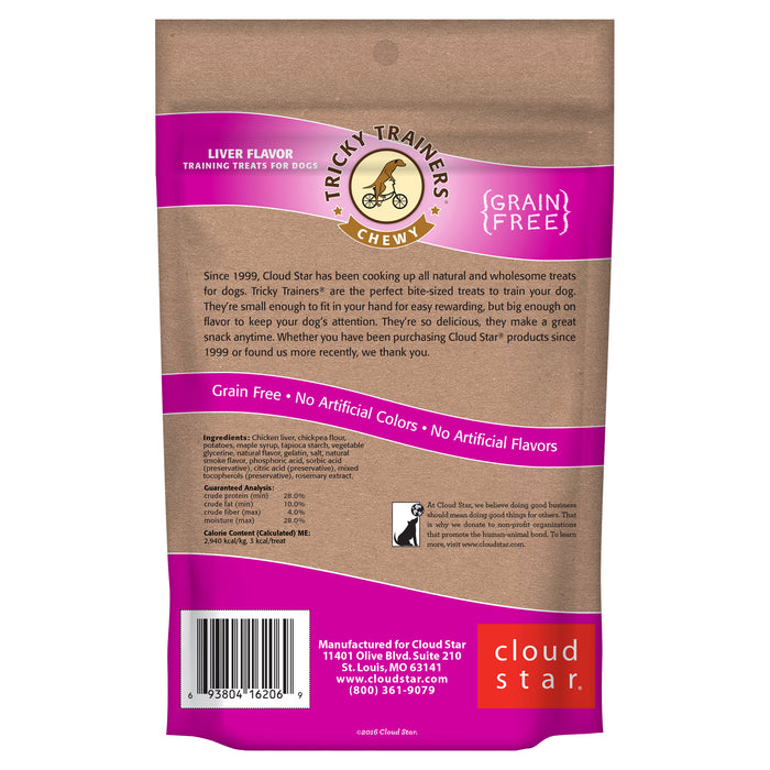 Cloud Star Tricky Trainers Chewy Dog Grain Free Treats Liver