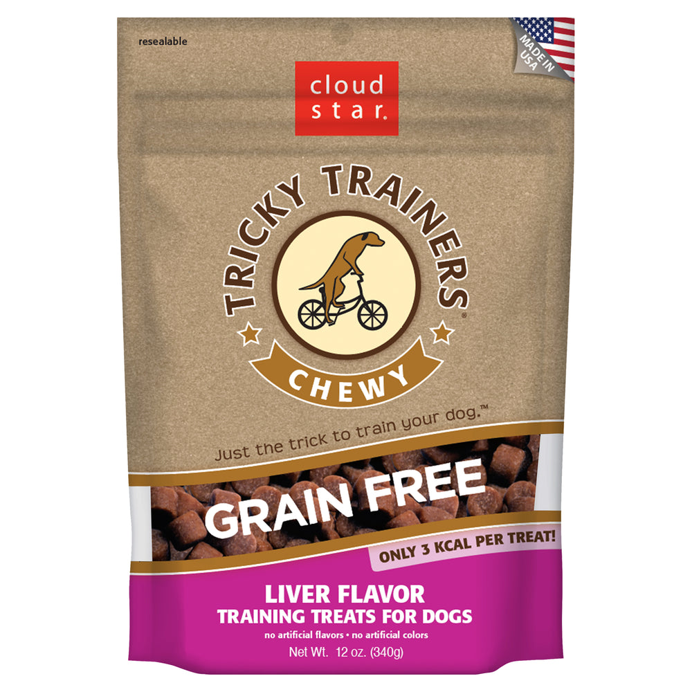 Cloud Star Tricky Trainers Chewy Dog Grain Free Treats Liver