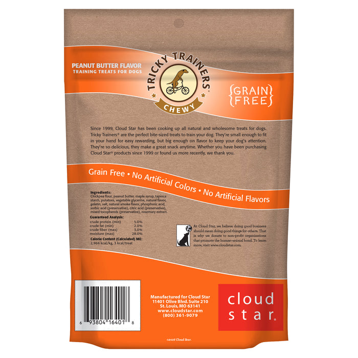 Cloud Star Tricky Trainers Chewy Dog Grain Free Treats Peanut Butter