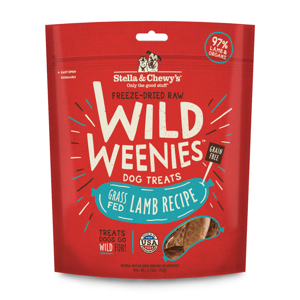 Stella & Chewy's Dog Treats Freeze Dried Wild Weenies Lamb Recipe