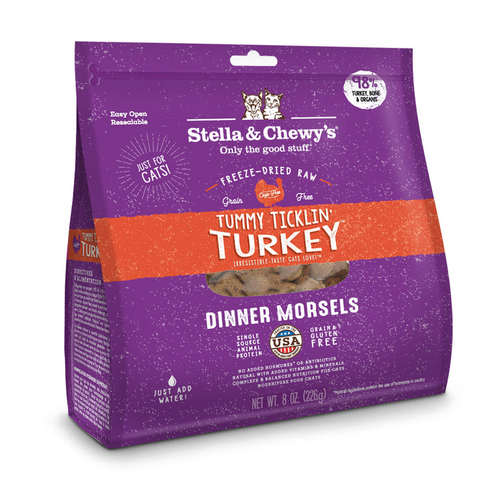 Stella & Chewy's Cat Freeze Dried Food Dinner Morsels Tummy Ticklin Turkey