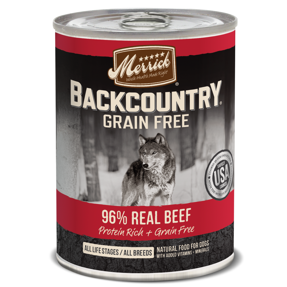 Merrick Backcountry Grain Free Dog Can Food 96% Real Beef