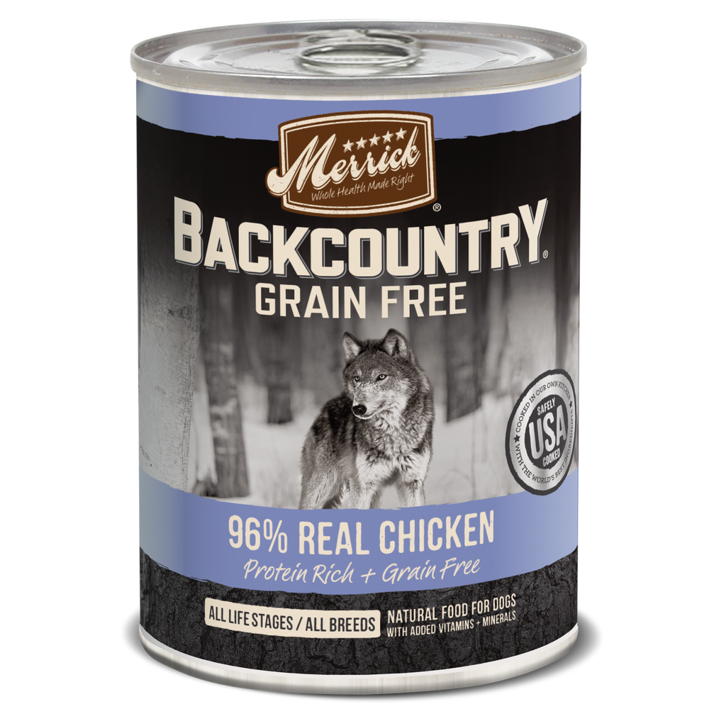 Merrick Backcountry Grain Free Dog Can Food 96% Real Chicken