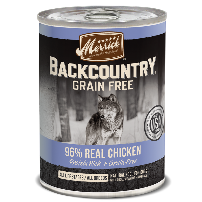Merrick Backcountry Grain Free Dog Can Food 96% Real Chicken