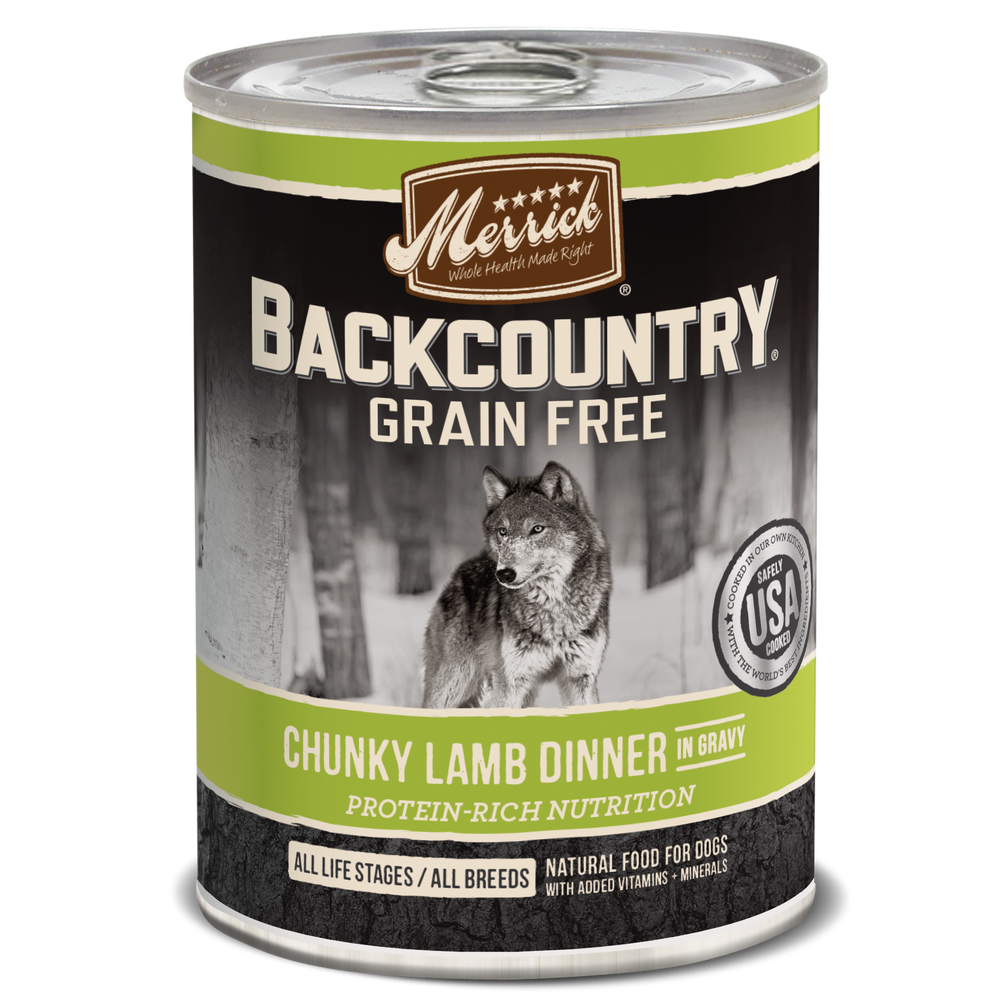 Merrick Backcountry Grain Free Dog Can Food Chunky Lamb Dinner