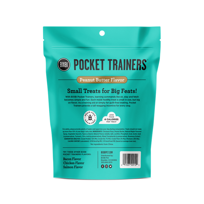 Bixbi Pocket Trainer Dog Treats Peanut Butter