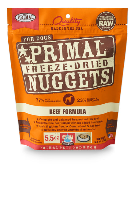 Primal Dog Freeze Dried Food Nuggets Beef