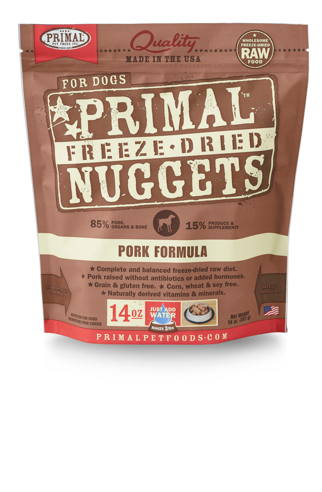 Primal Dog Freeze Dried Food Nuggets Pork