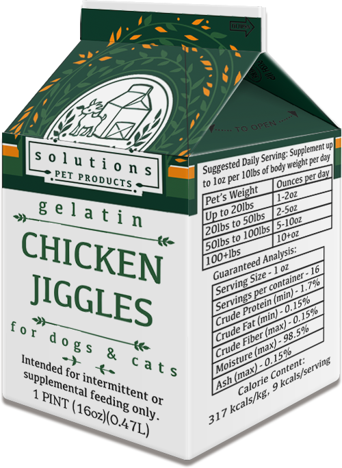 Solutions Pet Product Frozen Gelatin Supplement Chicken Jiggles
