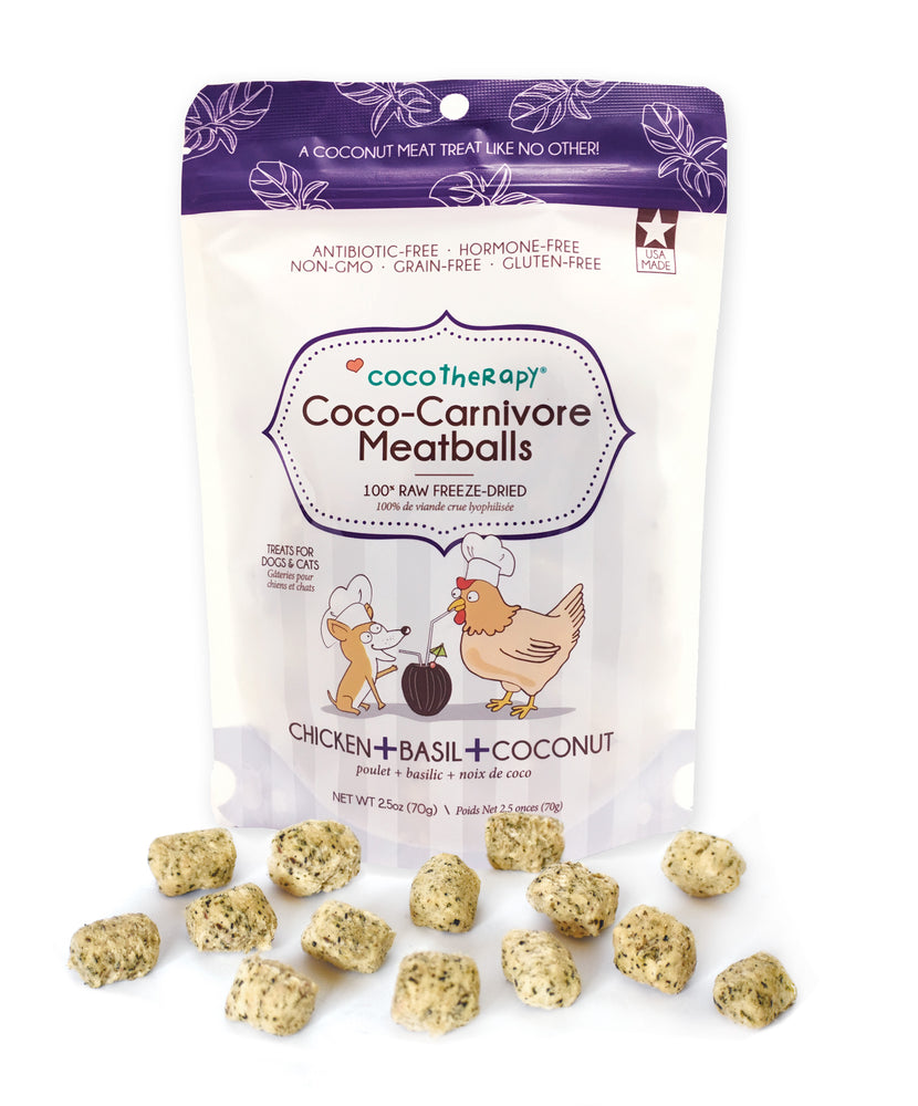 Coco Therapy Meatballs Treats Chicken Basil Coconut