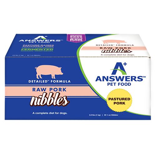 Answers Detailed Dog Frozen Raw Food Nibbles Pork