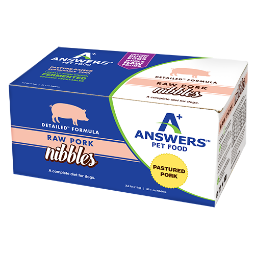 Answers Detailed Dog Frozen Raw Food Nibbles Pork