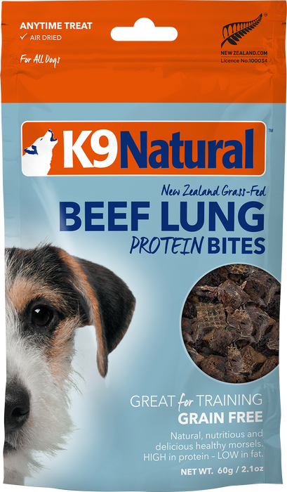 K9 Natural Air-Dried Bites Treats Beef Lung