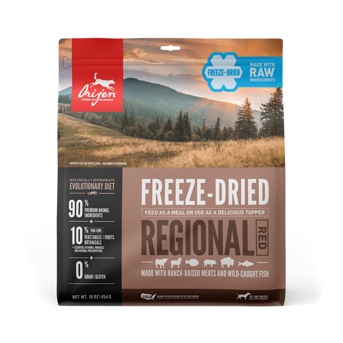 Orijen Dog Freeze Dried Food Regional Red