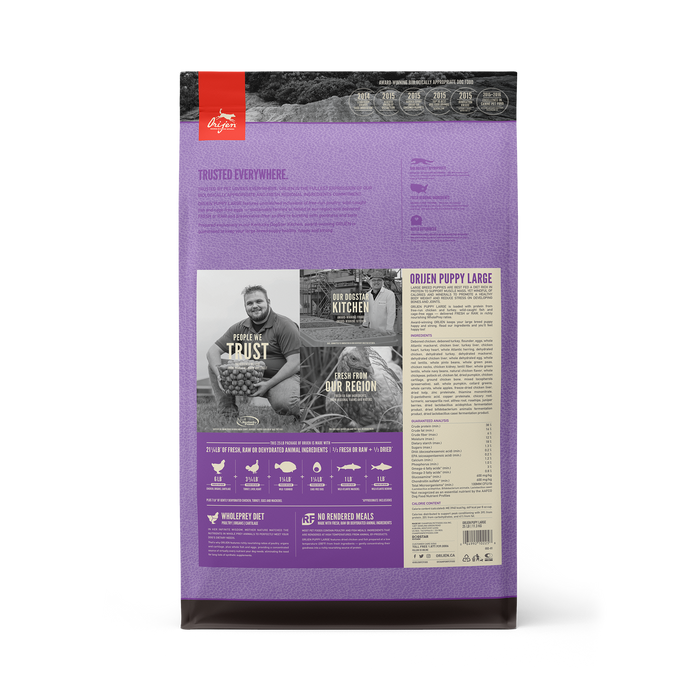 Orijen Grain Free Dog Dry Food Large Breed Puppy