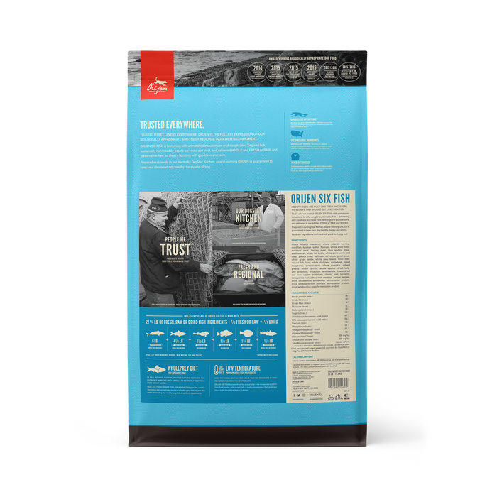 Orijen Grain Free Dog Dry Food Six Fish