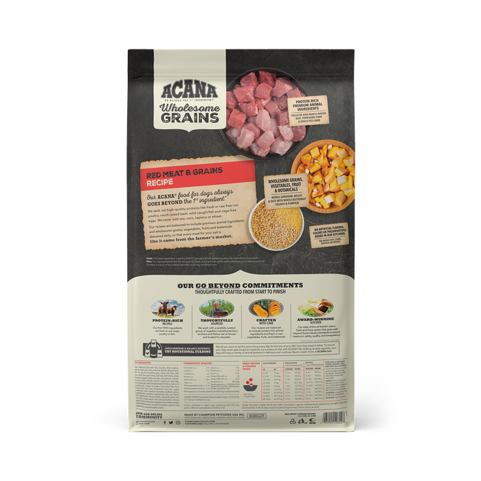 Acana 60% Wholesome Grains Dog Dry Food Red Meat