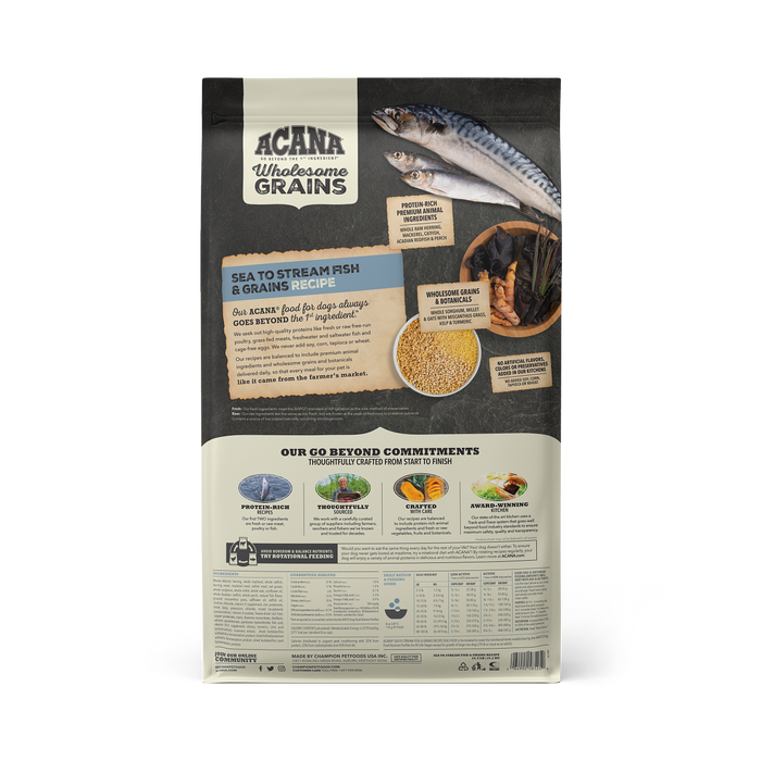 Acana 60% Wholesome Grains Dog Dry Food Sea to Stream Fish