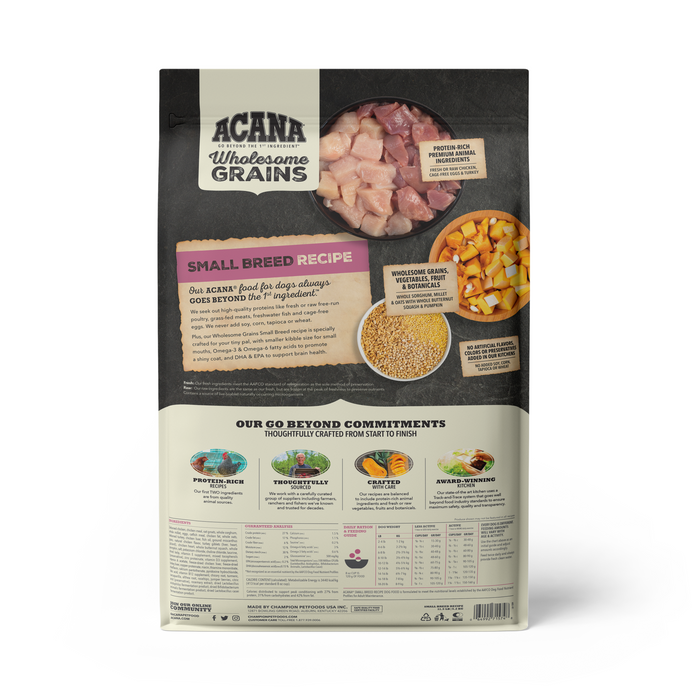 Acana 60% Wholesome Grains Dog Dry Food Small Breed Recipe